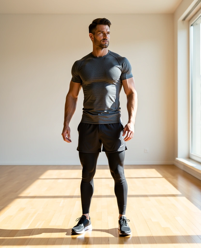 Professional fitness coach in studio